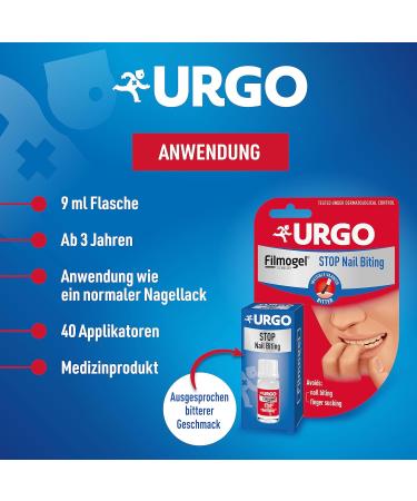 Urgo Stop Nail Biting - Effective Solution for Bitten & Damaged Nails - 9 ml | International Shipping Available - Buy Online on GoSupps.com