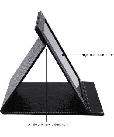 Famiry Portable Folding Makeup Mirror with Leather Cushioned Cover - Ideal for Bedroom, Cosmetic Dresser, and Travel - Buy Online on GoSupps.com