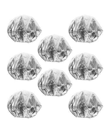 FOMIYES Lot de 8 Bonnets Thermiques en Aluminium Argent pour Soin Capillaire en Profondeur Bonnet de Spa Capillaire L ger et Respirant Adapt Salon Maison et Voyage Cheveux Vapeur