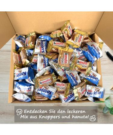 Gourmet Box: 1000g Hanuta Minis & Knoppers Minis Perfect International Snack Gift - Buy Online on GoSupps.com
