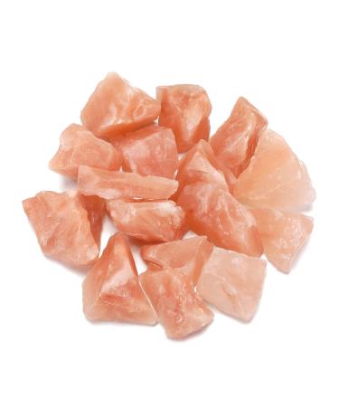Jovivi Bulk Natural Himalayan Salt Healing Crystals Rough Stone Large 1" Raw Rock Crystals for Tumbling, Cabbing, Decoration, Wire Wrapping, Wicca & Reiki - 0.5 lb
