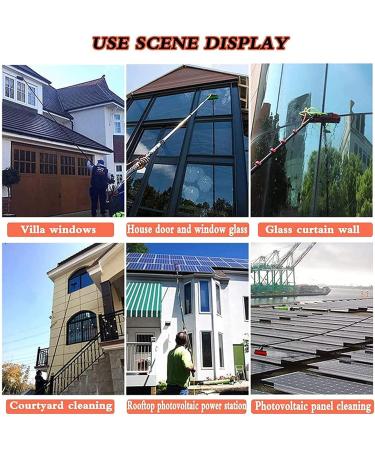 Telescopic Water Fed Pole Outdoor Window Cleaning System Telescopic Cleaning Brush with 65 Feet Hose Car Glass Washing Equipment Tool Extension Pole Water Spray Washer 50cm Brush Head 18FT / 5.4 M 18FT / 5.4 M 50cm brush head - Buy Online on GoSupps.com