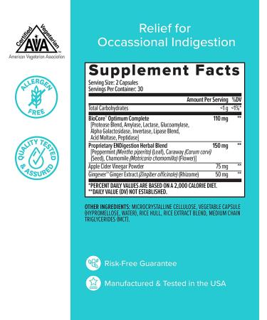 Zenwise Health ENDigestion - 60 Vegan Capsules for Digestive Support - Buy Online on GoSupps.com