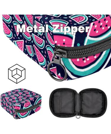 Colorful Watermelon-Disc Storage Bags for Women | Portable Menstrual Cup & Pads | Stylish Zip Bags for Teens & Girls - Buy Online on GoSupps.com