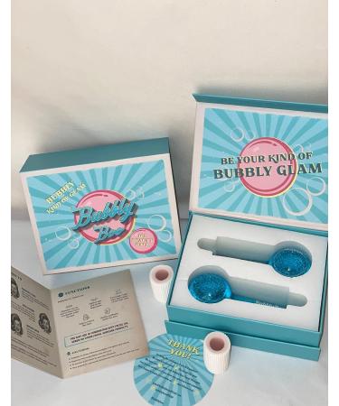 BubblyBoo Ice Globes - Premium Cooling Facial Globes for Puffy, Dull, Saggy Skin - Soothing Glittery Globes (Baby Blue & Bubblegum Pink) - Buy Online on GoSupps.com
