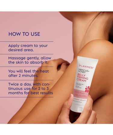 Lanmeri Hibiscus & Honey B Flat Belly Firming Cream | Skin Tightening & Cellulite Reduction | Moisturizing Lotion for Belly, Arms, Thighs & Butt - 120ML - Buy Online on GoSupps.com