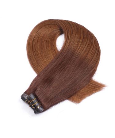 Buy #2/8 Ombre Tape-In Hair Extensions - 40cm - 100% Remy Real Hair - 50 Bricks - Novon Hair Extensions - Buy Online on GoSupps.com