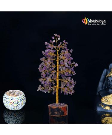 ABHISUBYA Money Tree with Amethyst Crystals - Tree of Life Healing Crystals - Feng Shui and Witchcraft Supplies - Crystal Tree for Good Luck - Spiritual Gifts for Women | Design014 - Buy Online on GoSupps.com