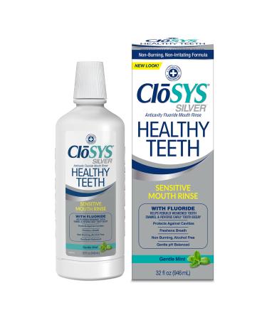 CloSYS Healthy Teeth Oral Rinse Mouthwash - 32 Fl Oz Healthy Teeth 32 Fl Oz (Pack of 1)