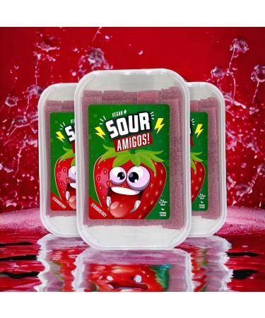 Mijoma Acid Fruit Gum Stripe 3-Series Set - 900g Vegan Halal Candy - Strawberry Kola Tutti Frutti - Delicious Treats for Sweet Tooth Lovers - Perfect for Every Occasion - Buy Online on GoSupps.com