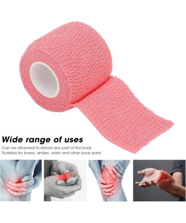 Self Adhesive Elastic Cohesive Bandage Rolls - Pink | Sports Wrist Ankle & Finger Care | International Shipping Available - Buy Online on GoSupps.com
