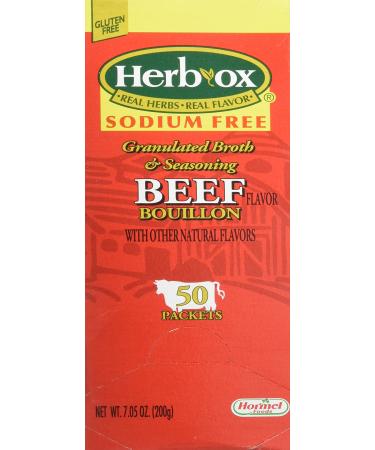 Hormel Herb Ox Beef Bouillon Sodium Free 50 Packets