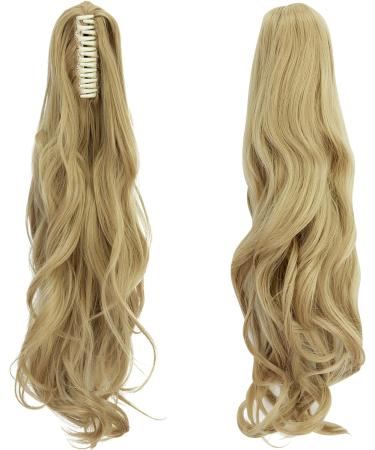 Curly Ash Blonde Claw Ponytail Hair Extension | Clip-In Ponytail 18 Inch - Buy Online on GoSupps.com