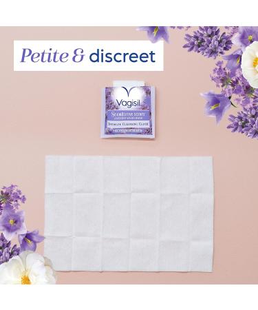 Vagisil Scentsitive Scents On-The-Go Feminine Cleansing Wipes - Lavender Wildflower | pH Balanced - 16 Count x 3 Pack - Buy Online on GoSupps.com