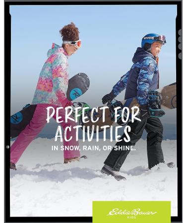 Eddie Bauer Kids' Insulated Waterproof Snow Bib in Pop Pink - Size 7-8 - Buy Online on GoSupps.com