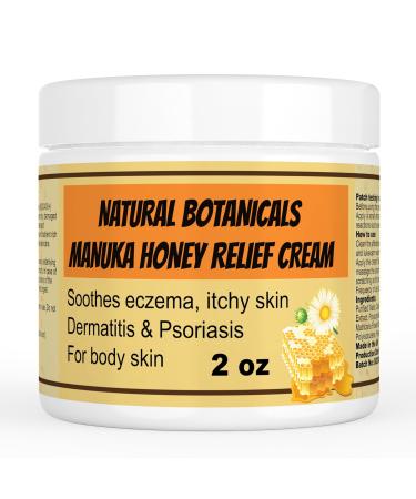 Manuka Honey Eczema Balm - Maximum Soothing Psoriasis Rash Jock Itch Stubborn Ringworm Itchy Dry Skin - Body Legs Stomach Armpits Feet Hands Arms Skin for Children & Adults 2 Fl Oz (Pack of 6)