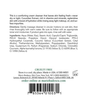 Mario Badescu Cucumber Cream Soap 6 Fl Oz - Gentle Cleansing for Fresh Skin - Buy Online on GoSupps.com
