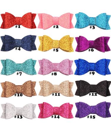 30PCS 2.75'' Sparkly Sequin Glitter Hair Bows for Baby Girls with Alligator Clips - Hair Barrettes Accessory for Girls, Toddlers, Kids, Teens - Pack of 30 - Buy Online on GoSupps.com