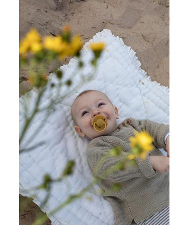 BIBSE de Lux BPA-Free Cherry Nipple Pacifiers 2-Pack - Natural Rubber Made in Denmark | 6-18 Months Ivory/Blush - Buy Online on GoSupps.com
