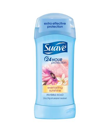 Suave Invisible Solid Anti-Perspirant Deodorant Everlasting Sunshine 2.6 Ounce (Pack of 4)