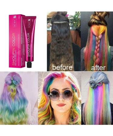 Hair Dye Wax 100ML Colour Hair Cream Natural Hairstyle Washable Hair Wax for Party Cosplay Halloween Christmas (Blue) - Buy Online on GoSupps.com