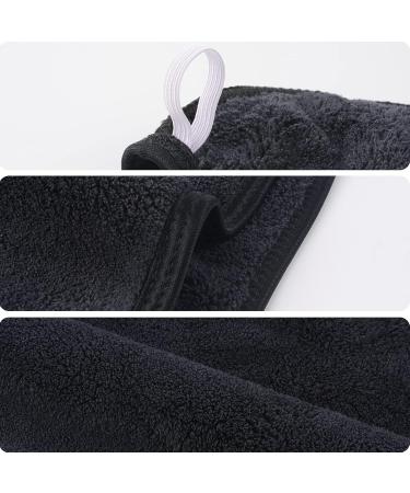 Buy Kinhwa Hairurban Microfiber Hair Turban Towel - Quick-Dry Super Absorbent 3 Pack Black with Buttons - Perfect for All Hair Types! - Buy Online on GoSupps.com