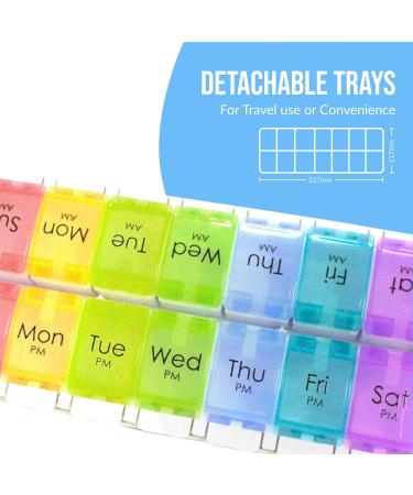 Renoir 7-Day AM/PM Pill Organizer - Arthritis Friendly Weekly Planner for Easy Medication Management - International Shipping Available - Buy Online on GoSupps.com