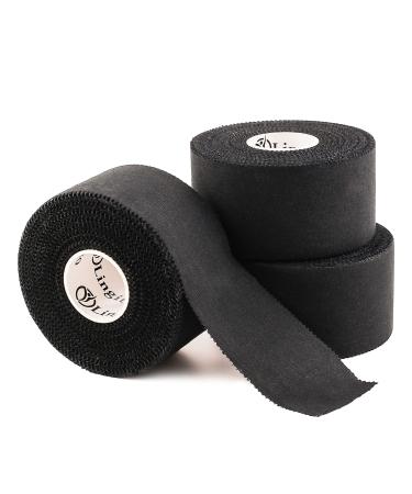 Black Medical Athletic Tape | 45ft Uncut Medical Roll | Best Pain Relief Adhesive for Muscles, Shin Splints, Knees & Shoulders | 24/7 Waterproof Therapeutic Aid (3 Rolls 45 ft per roll) 3 Count (Pack of 1) Black