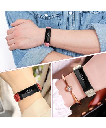 Enkic Elastic Nylon Watch Band 5-Pack for Fitbit Inspire 2/Inspire/Inspire HR - Black/Beige/Burgundy/Indigo/Gray - Buy Online on GoSupps.com