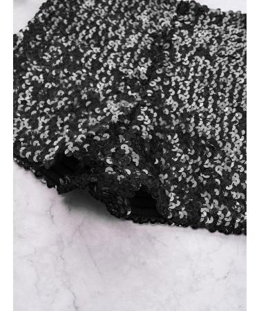 Freebily Kids Girls Sequin Dance Shorts Black | Athletic Boxer Shorts for Girls Jazz Hip Hop Dance | Ages 12-16 - Buy Online on GoSupps.com