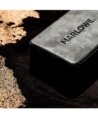 MARLOWE Charcoal Face & Body Soap Bar No. 106 - 7oz | Detoxifying Cleansing Bar for Men with Shea Butter & Willow Bark | Natural Extracts | Amazing Scent - Buy Online on GoSupps.com