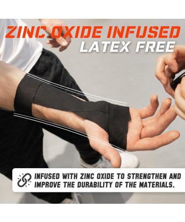 72HRS Athletic Sports Tape - 4 Adhesive Rolls - 1.5" x 15 Yards per roll - Skin-Friendly Athletic Tape for Athletes Blister Tape Tensor Bandage Bat Tape Tape Pro Physio Prewrap Waterproof Medical Tape - Sport Tape with Zig-Zag Edge for Easy Tearing (Pack  - Buy Online on GoSupps.com