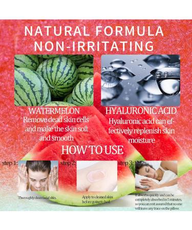 Watermelon Glow Sleeping Mask Cream - Hyaluronic Acid to Repair Skin - Make Skin Soft Smooth and Glowing - Watermelon Hydrating Face Mask to Deep Hydration - Help Minimize the Appearance of Pores - Buy Online on GoSupps.com