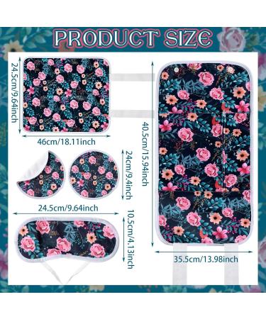 Buy Timgle 4 Pcs Castor Oil Pack Kit - Adjustable Flannel Wraps for Neck Breast Waist & More | Reusable Anti Oil Leak | Perfect for Liver & Knee Relief - Floral Style - Buy Online on GoSupps.com