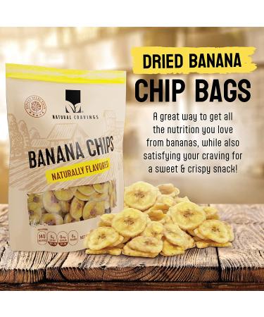 Healthy Banana Chips Dried Slices - 12 Pack - Sweet Crispy Snacks for Adults & Kids - 100% Pure Dehydrated Bananas - 4 oz Bags - Buy Online on GoSupps.com