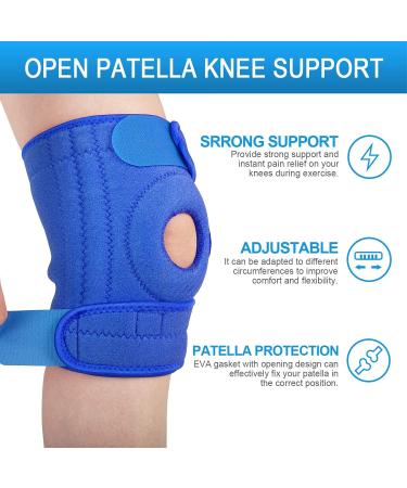 AVIDDA Knee Support Brace with Side Stabilizers | Adjustable Patella Tendon Brace for Running & Sports | Joint Pain & Arthritis Relief | Men & Women | Blue (M-XL) - Buy Online on GoSupps.com