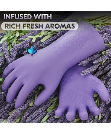 VGO Purple Household Gloves - Latex-Free Super-Thick Slipproof Cleaning & Food Prep Gloves for Kitchen Bathroom & Garden (TP117 S 1 Pack) - Buy Online on GoSupps.com