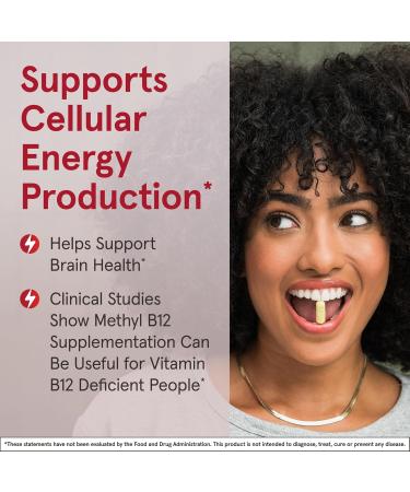 Jarrow Formulas Maximum Strength Methyl B-12 5000 mcg Dietary Supplement - 90 Cherry Chewable Tablets - Bioactive Vitamin B-12 - Supports Cellular Energy Production Sleep & Brain Health (Pack of 12) 6 Count (Pack of 180) S  - Buy Online on GoSupps.com