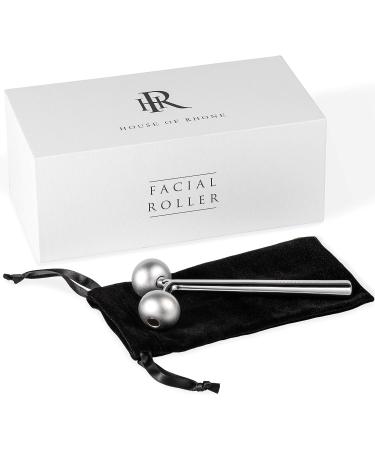 Facial Roller Massager - Cooling Metal for Contouring, Puffiness Reduction, Face Lift, Anti-Aging, and Skin Tightening - Botox Alternative for Wrinkle Reduction - With Gua Sha - Buy Online on GoSupps.com