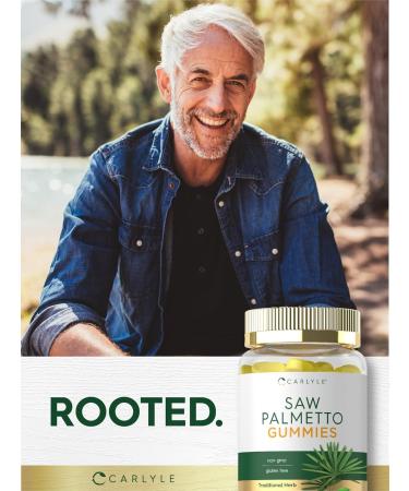 Carlyle Saw Palmetto Gummies 480mg - 60 Count | Vegan Non-GMO & Gluten Free Extract from Saw Palmetto Berries - Natural Lemon Flavor - Buy Online on GoSupps.com