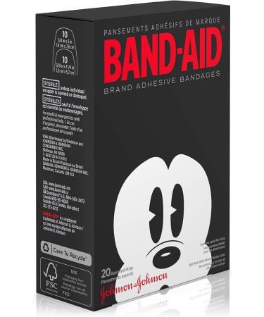 Disney Mickey Mouse Band-Aid Decorative Adhesive Bandages - 20 Count - Buy Online on GoSupps.com
