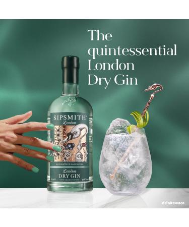 Sipsmith London Dry Gin 70cl & Fever-Tree Refreshingly Light Indian Tonic Water 8 x 150ml (Pack of 3 Total 24 cans) 70 cl + Indian Tonic Water - Buy Online on GoSupps.com