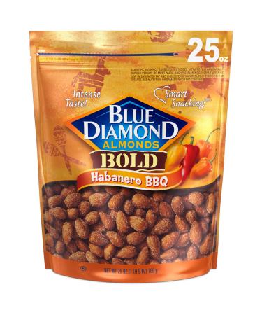 Blue Diamond Almonds Habanero BBQ Flavored Snack Nuts, 25 Oz Resealable Bag (Pack of 1) - Buy Online on GoSupps.com