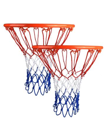 Goldwheat Basketball Net Replacement Heavy Duty, All Weather Anti Whip-12 Loops Standard Size 2pc for Indoor and Outdoor Easy to Install