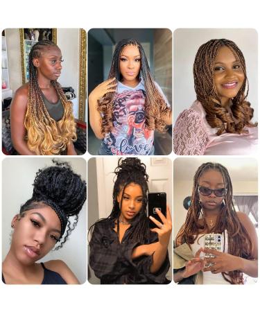 French Curly Braiding Hair 14 Inch - 8 Packs Pre Stretched for Box Braids | Bouncy Loose Wavy Spiral Curls | French Curl Crochet Braids - Extensions - Buy Online on GoSupps.com