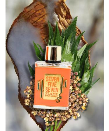 SEVEN FIVE SEVEN FLAME EAU DE TOILETTE 3.4 FL. Oz. Spicy leather fragrance For Men's - Buy Online on GoSupps.com