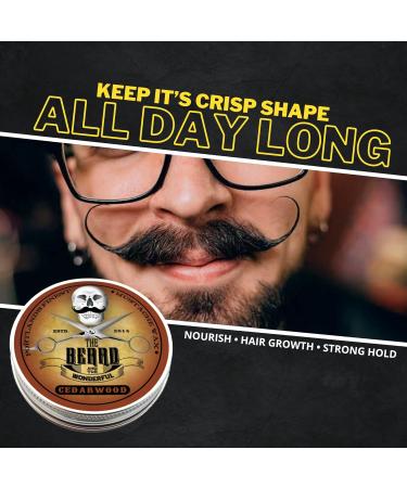 Cedarwood Beard Balm & Mustache Wax Styling Set - 30ml Balm & 15ml Wax - The Beard and The Wonderful - Buy Online on GoSupps.com