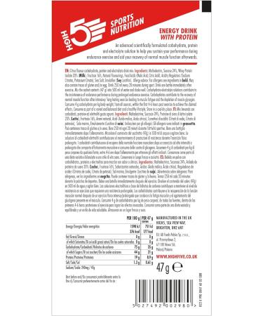 HIGH5 Energy Drink With Protein Blend of Carbohydrates Protein & Electrolytes (Citrus 12 x 47g) Citrus 12 x 47g - Buy Online on GoSupps.com