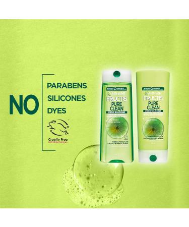 Garnier Fructis Pure Clean Zero Silicone Fortifying Shampoo for Normal to Oily Hair with Citrus Extract 650mL 650 ml (Pack of 1) Shampoo - Buy Online on GoSupps.com
