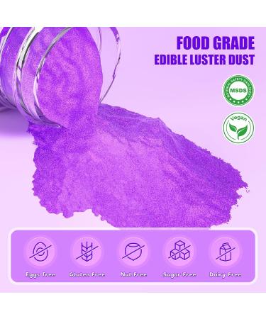 Wwtop Purple Edible Glitter - 15g Tasteless Glitter Powder for Drinks Chocolate Cakes & Cupcakes - Perfect for Easter & Desserts - Buy Online on GoSupps.com